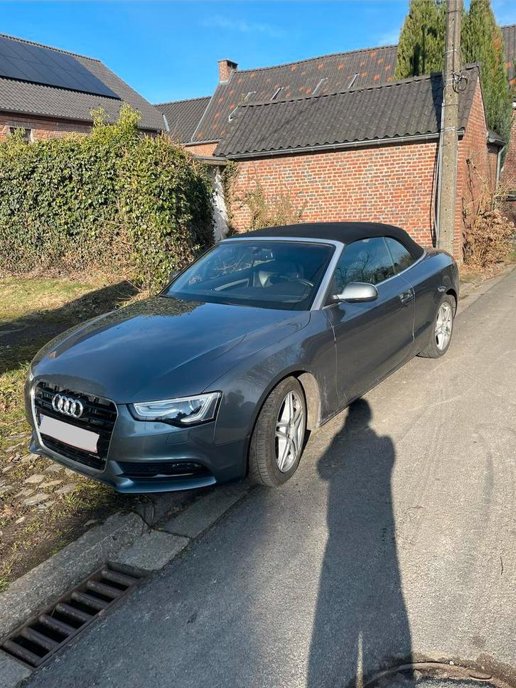 Audi a5 cabriolet, Auto's, Audi, A5, Lederen bekleding, Diesel, Euro 6, Cabriolet, 3 deurs, Handgeschakeld, Zilver of Grijs, Zwart