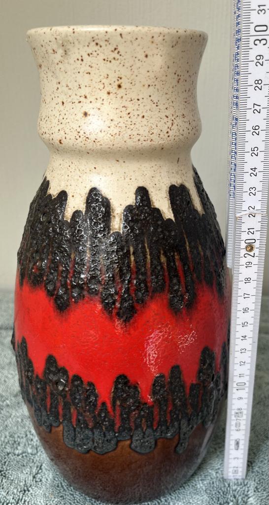 Mooie vintage West Germany 'Fat Lava' vaas., Gebruikt, Aardewerk of Porselein, Ophalen of Verzenden, Minder dan 50 cm