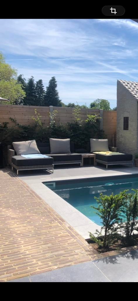 Loungeset Wicker met all weather kussens, Ophalen, Wicker, Loungeset