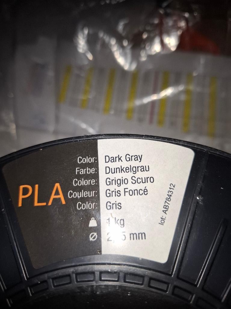 Filament PLa Gris foncé, Informatique & Logiciels, 3D Fournitures d'imprimante, Enlèvement ou Envoi, Neuf, Bobines de filament