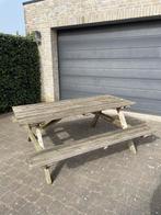 Houten pick-nick bank, Tuin en Terras, Ophalen, Gebruikt, Rechthoekig, Hout