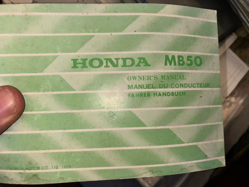 Gebruikershandleiding Honda MB5, Ophalen of Verzenden, Honda