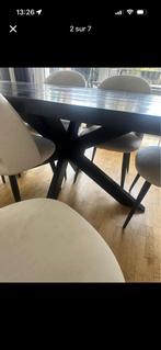 Table noir bois de manguier, Enlèvement ou Envoi, Comme neuf, Métal