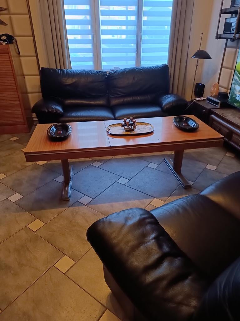 Vintage scandinave table  basse extancible en ht et en lg., Maison & Meubles