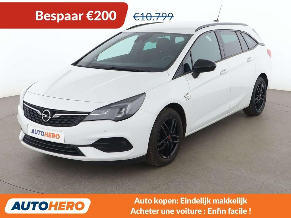 Opel Astra 1.2 Turbo Edition Start/Stop (bj 2021), Auto's, Stof, Gebruikt, 1199 cc, Wit