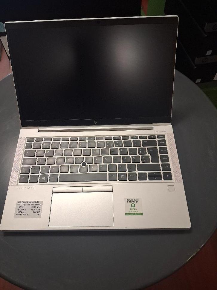 HP EliteBook 845 G8, Informatique & Logiciels, Ordinateurs portables Windows, Reconditionné, 14 pouces, SSD, 2 à 3 Ghz, 16 GB