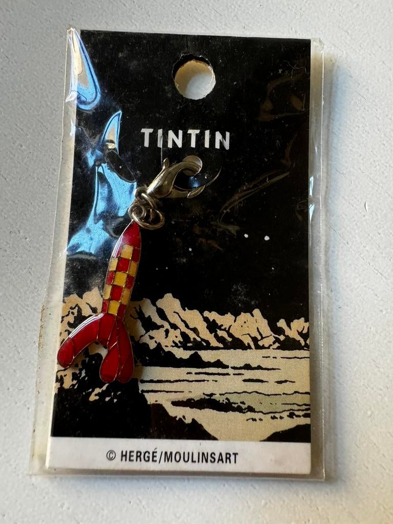 Kuifje raket sleutelhanger , kaartspel., poppetje nieuw, Enlèvement ou Envoi, Tintin, Neuf