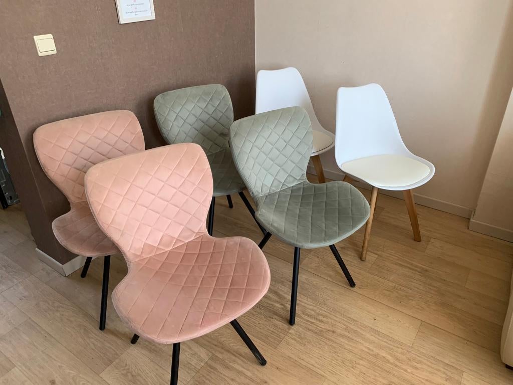 Lot de 6 Belles chaises, Maison & Meubles, Chaises, Autres couleurs, Enlèvement, Autres matériaux, Cinq, Six Chaises ou plus