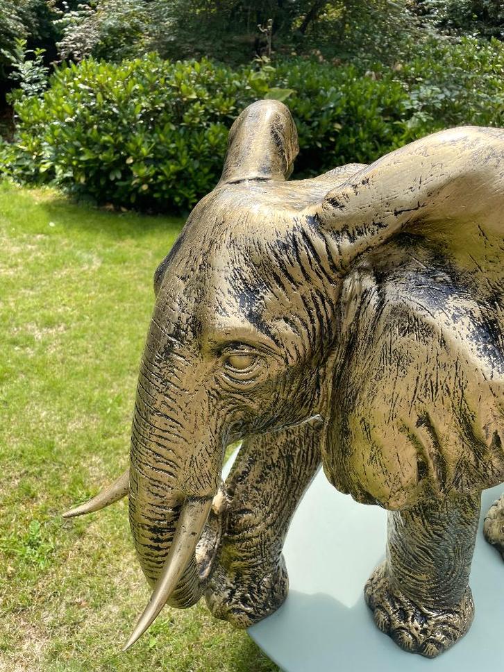 Éléphant en bronze, jardin, chambre de bébé, enceinte 100cm, Jardin & Terrasse, Statues de jardin, Neuf, Animal, Synthétique, Enlèvement