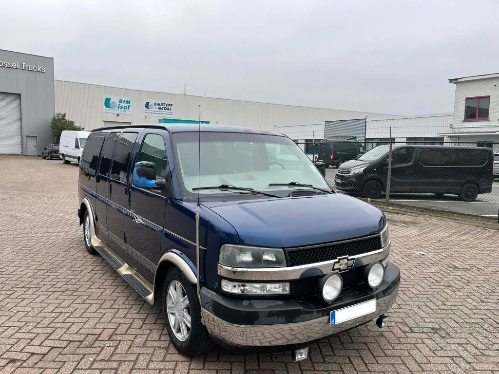 Chevrolet Van Express 5.3i V8 Benzine/LPG CAMPER, Auto's, Automaat, Blauw, Bedrijf, Electronic Stability Program (ESP)