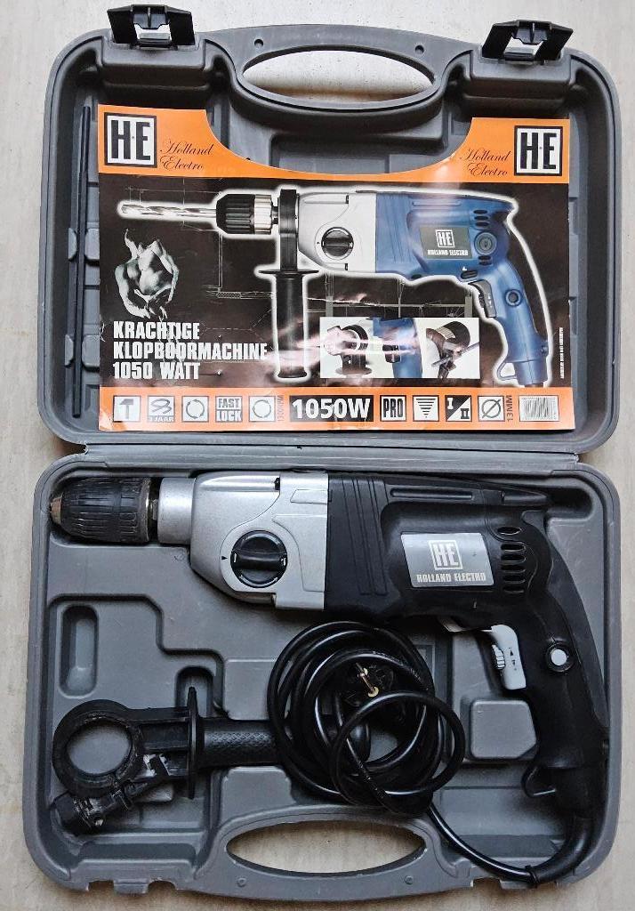Perceuse à percussion puissante 1050W, Bricolage & Construction, Outillage | Foreuses, 600 watts ou plus, Enlèvement, Utilisé
