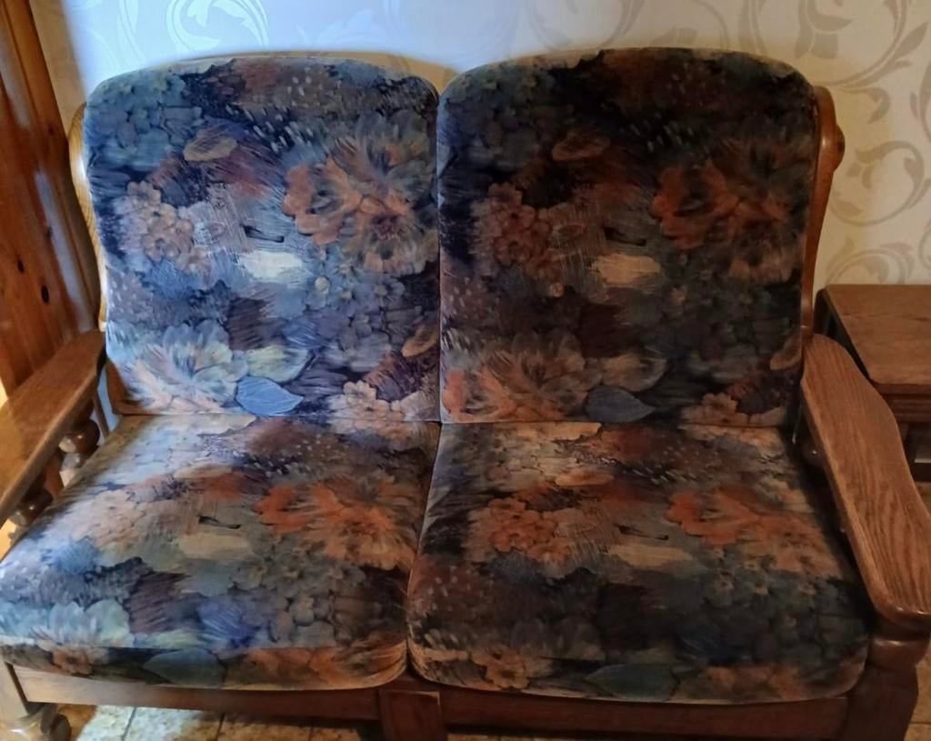 Salon in goede staat/goed onderhouden, Huis en Inrichting, Zetels | Zetels en Chaises Longues, Ophalen, Gebruikt, Landelijk, Stof