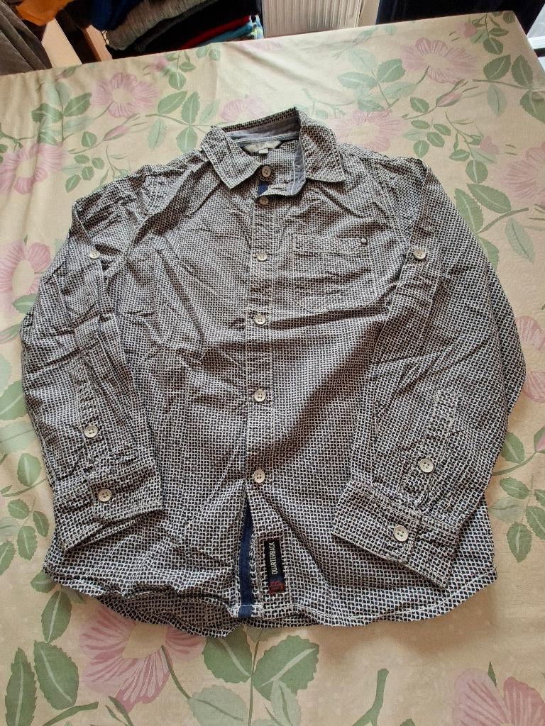 2 Katoenen hemden maat 134/140, Kinderen en Baby's, Kinderkleding | Maat 140, Ophalen, Gebruikt, Overhemd of Blouse, JBC.