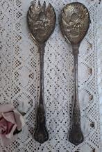Vintage Engels verzilverd sla bestek met fruit motief, Enlèvement ou Envoi