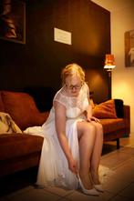 Trouwjurk, Enlèvement, Porté, Blanc, Robe de mariée