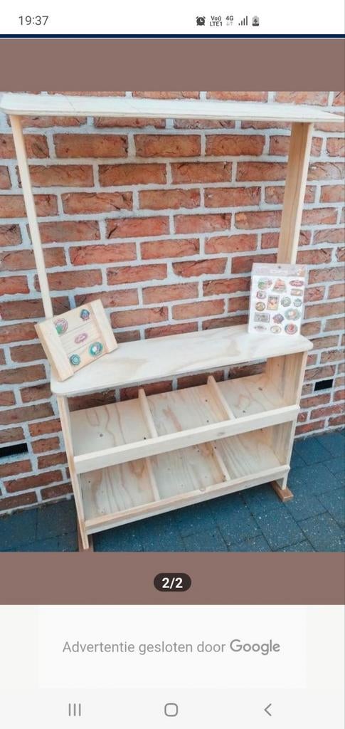 nieuwe grote houten winkel eigen atelier zeer sterk
--enkele, Ophalen