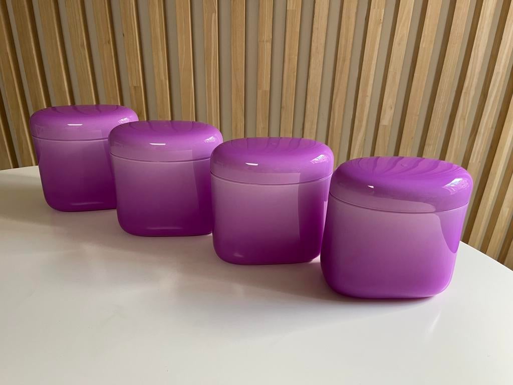 Guzzini Gocce bewaarpot 4x roos, Ophalen of Verzenden, Zo goed als nieuw, Groen