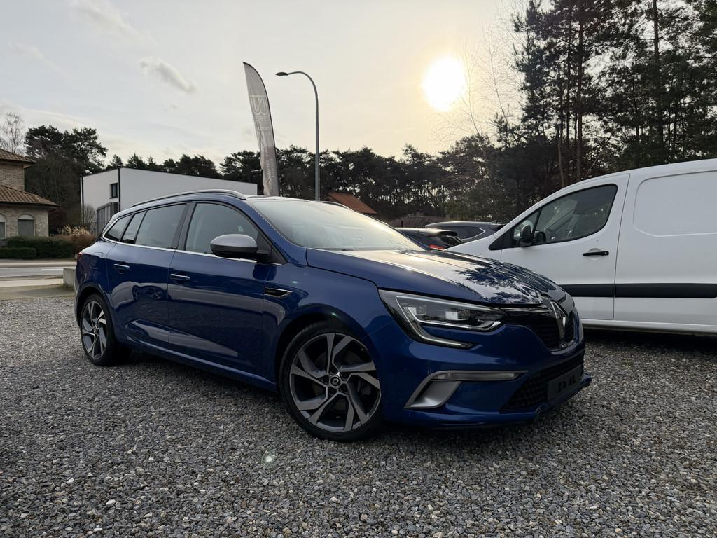 Renault Megane GT Sport 1.6B Euro6b '19 + 12M GARANTIE, Automaat, 1618 cc, Gebruikt, Blauw