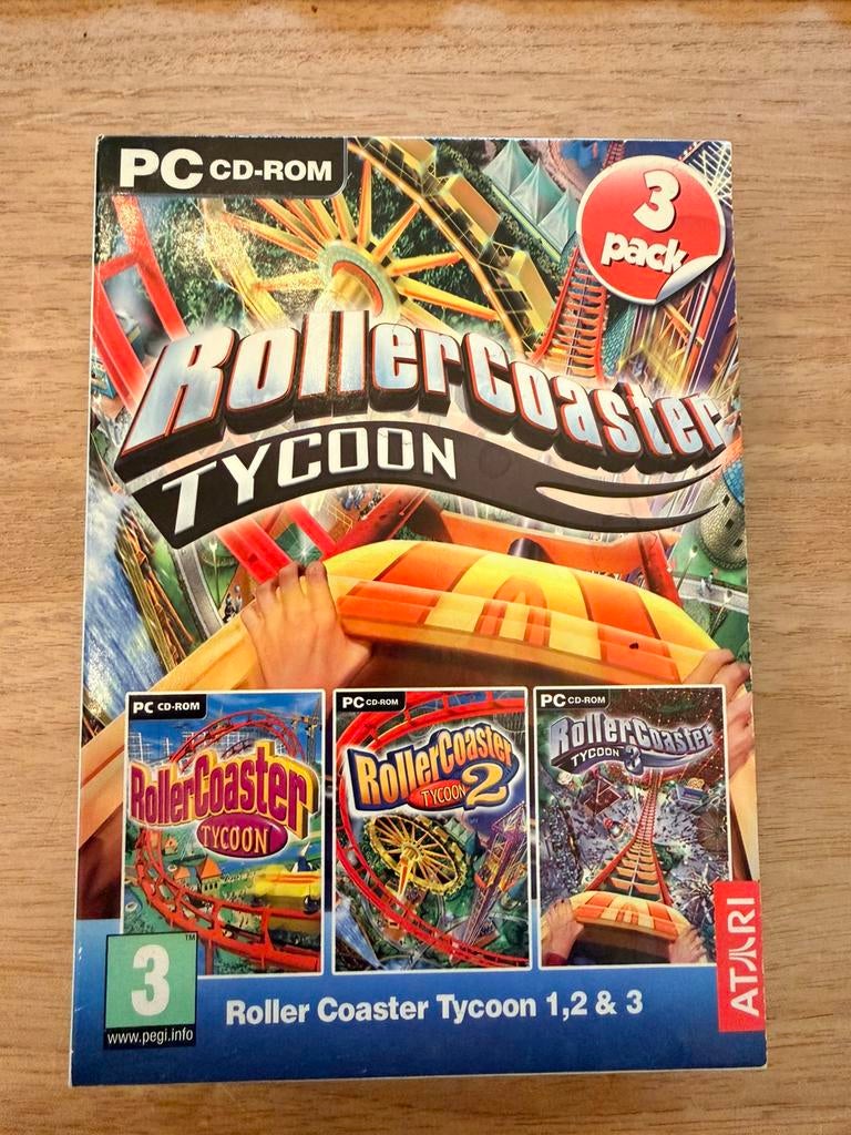 RollerCoaster Tycoon 1 2 3 PC - Volledige set, Enlèvement, Comme neuf, À partir de 3 ans