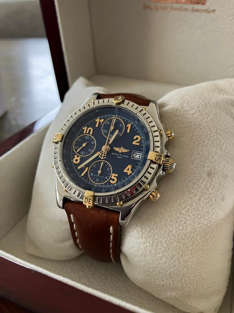 Breitling Chronomat met recente service, Handtassen en Accessoires, Horloges | Heren, Staal, Breitling, Polshorloge, Ophalen of Verzenden
