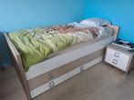 Kajuitbed(den) met extra uitschuifbaar bed onderaan, Kinderen en Baby's, Ophalen, Matras, 180 cm of meer, 100 cm of meer