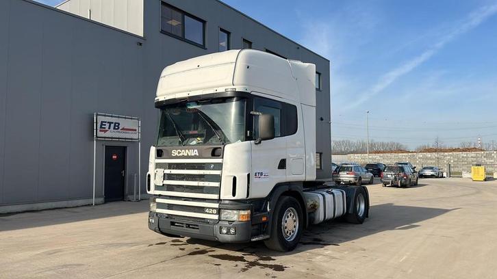 Scania 124-420 Topline (MANUAL GEARBOX / BOITE MANUELLE) EL2, Auto's, Vrachtwagens, Bedrijf, Te koop, ABS, Elektrische buitenspiegels