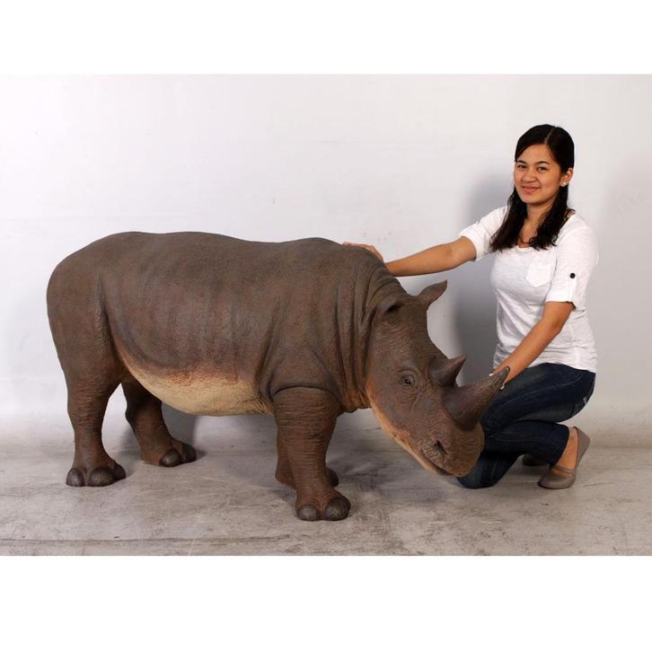 Rhinoceros Baby beeld – Neushoorn Lengte 147 cm, Verzamelen, Dierenverzamelingen, Nieuw, Ophalen