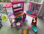 Barbie poppenhuis Malibu met extra nieuwe barbie, Kinderen en Baby's, Speelgoed | Poppenhuizen, Ophalen, Zo goed als nieuw, Poppenhuis