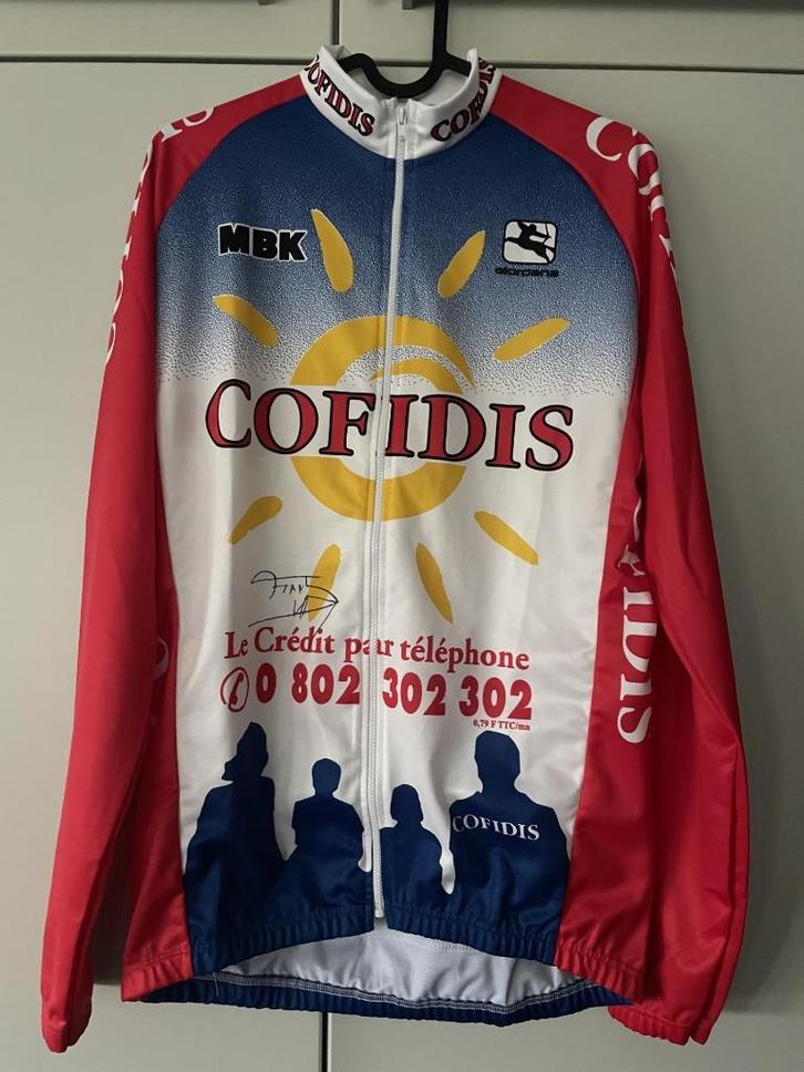 Gesigneerde wielertrui Frank Vandenbroucke (Cofidis), Verzamelen, Sportartikelen en Voetbal, Zo goed als nieuw, Shirt, Ophalen of Verzenden
