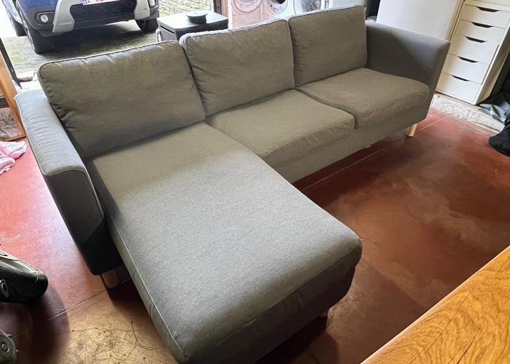 Fauteuil IKEA PARUP 3 places + méridienne, Maison & Meubles, Fauteuils, Comme neuf, Bois, Métal, Tissus, Enlèvement