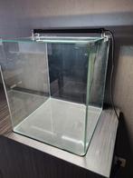 Dennerle nano cube 60 liter en trocal led 18W., Dieren en Toebehoren, Gebruikt, Ophalen, Leeg aquarium