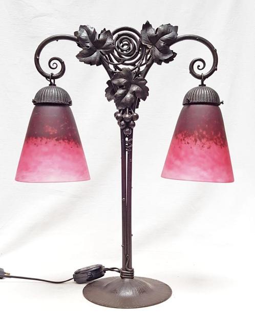 Lampe Double Art Déco - Schneider., Antiquités & Art, Antiquités | Éclairage, Enlèvement ou Envoi