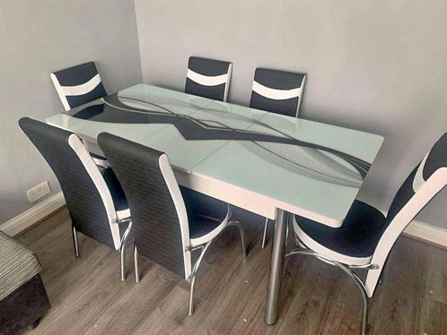 Nieuwe Eettafel met 6 Stoelen - Gratis Bezorging, Huis en Inrichting, Stoelen, Nieuw, Verzenden