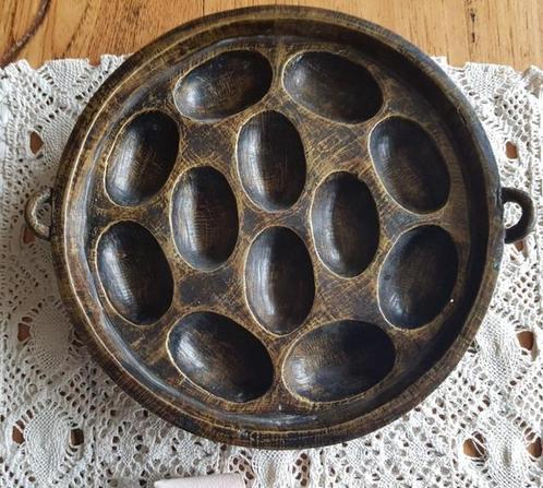 Antieke evenveeltjes pan, ovale openingen, leuk voor PASEN, Antiek en Kunst, Antiek | Keukengerei, Ophalen of Verzenden