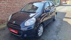 Nissan Micra 1.2i Auto Airco*Navigatie*pano-dak*alu velgen*T, Euro 5, Stof, Gebruikt, Zwart
