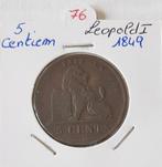 Léopold I - 5 cents 1849, Timbres & Monnaies, Envoi