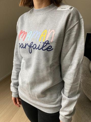 Sweater "Maman parfaite" mooi cadeau voor moederdag ! size S