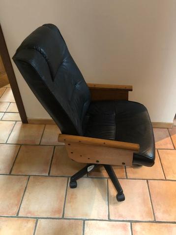 Chaise de bureau avec dossier en bois