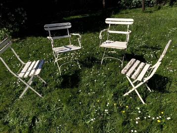oude bistro stoelen, opplooibaar beschikbaar voor biedingen