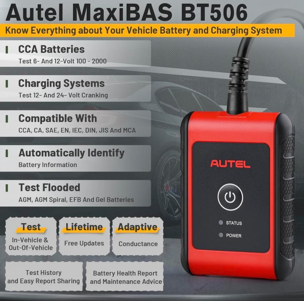 MaxiBAS BT508 - Testeur de batterie Autel & Système électrique