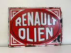 RENAULT oliën emaille reclamebord, Antiek en Kunst, Antiek | Email, Ophalen of Verzenden