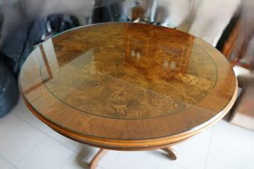 glazen tafelblad diameter 118 cm