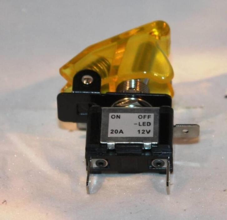 Jet Fighter Schakelaar - Gele Cover | Rood LED., Motoren, Accessoires | Overige, Nieuw, Verzenden