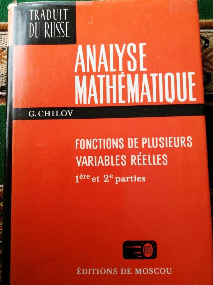 Analyse Mathématique de Georges Chilov, Boeken, Wetenschap, Zo goed als nieuw, Overige wetenschappen, Ophalen of Verzenden