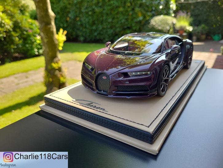 MR Collection 1/18 Bugatti Chiron – Sky View – Red Carbon, Hobby en Vrije tijd, Modelauto's | 1:18, Nieuw, Ophalen of Verzenden
