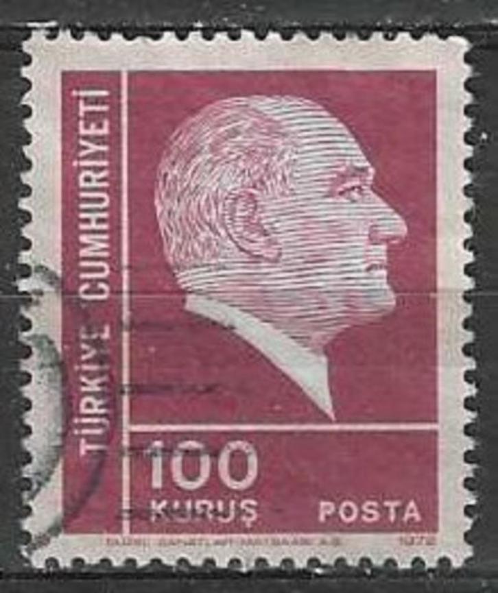 Turkije 1972 - Yvert 2041 - Beeltenis van Ataturk. (ST), Postzegels en Munten, Postzegels | Europa | Overig, Gestempeld, Verzenden