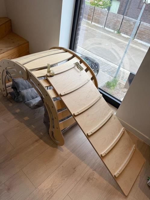 Inklapbare Waldorf rocker XXL | Klimboog met glijbaan & kuss, Kinderen en Baby's, Speelgoed | Houten speelgoed, Nieuw, Overige typen