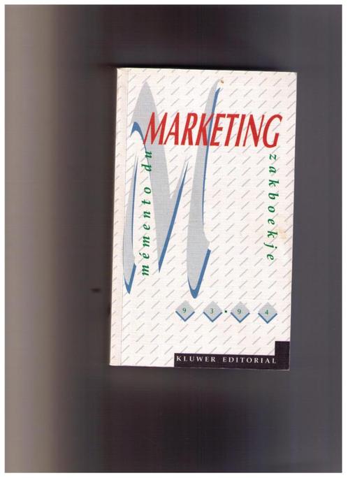 Marketingaandenken zalboekje -1993/1994 Kluwer redactie, Boeken, Economie, Management en Marketing, Gelezen, Ophalen of Verzenden