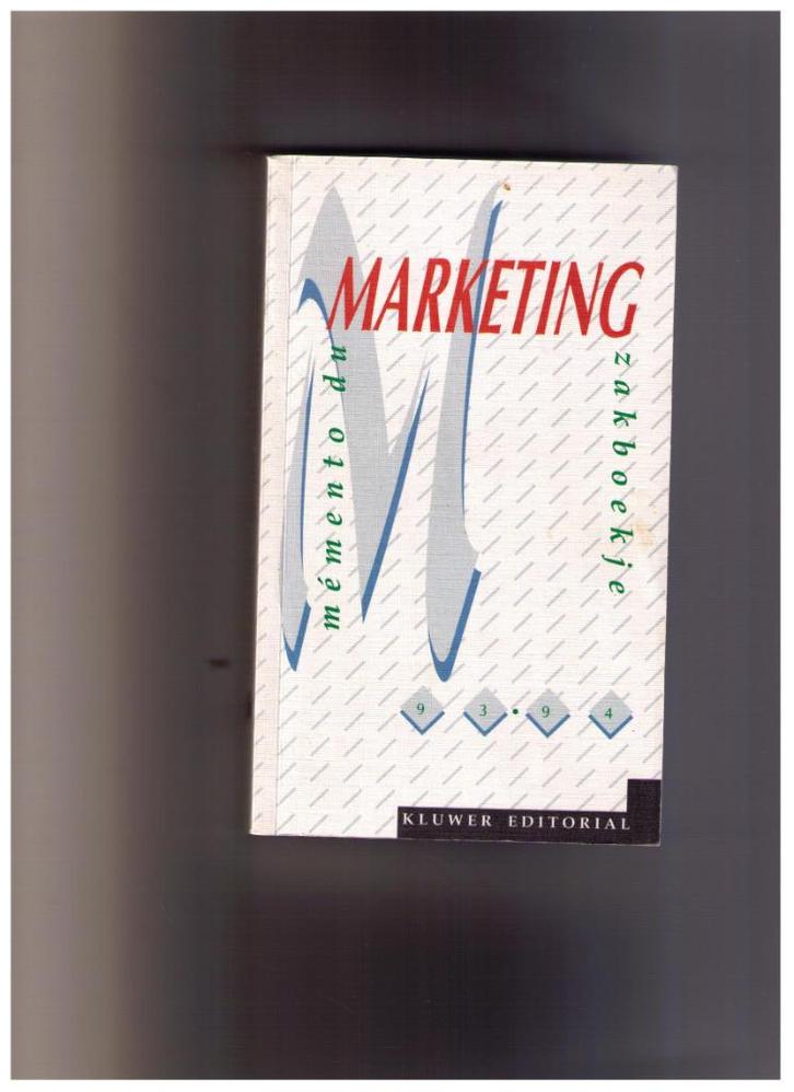Marketingaandenken zalboekje -1993/1994 Kluwer redactie, Boeken, Economie, Management en Marketing, Gelezen, Ophalen of Verzenden