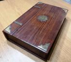 Vintage boîte livre en bois avec soleil, Ophalen of Verzenden